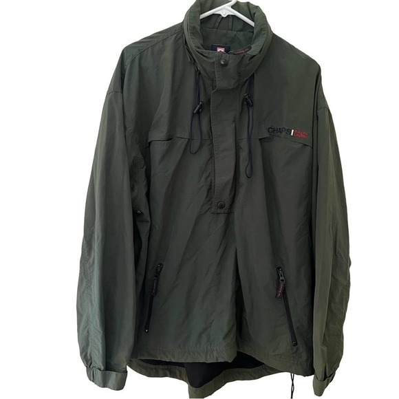 Vintage 90’s Chaps Ralph Lauren 1/2 Zip Pullover Sailing Jacket Green Size L - Picture 1 of 9